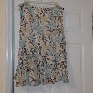 Floral skirt with 100% silk lining.